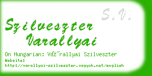 szilveszter varallyai business card